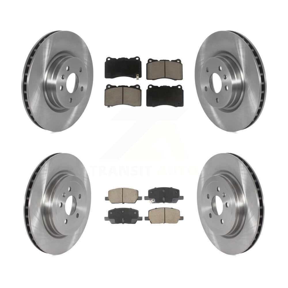 Disc Brake Rotors And Ceramic Pads Front Rear Kit For 2017-2019 Tesla X S
