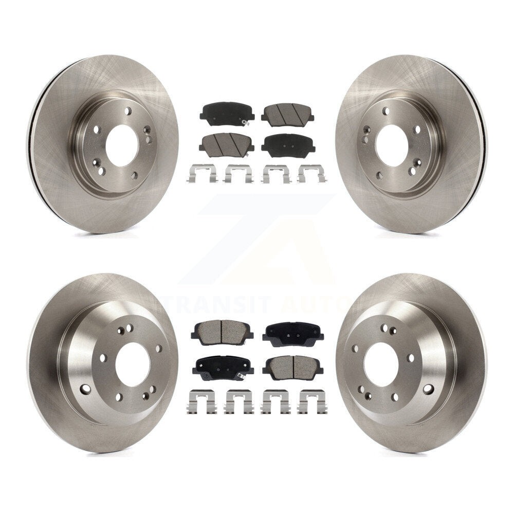 Disc Brake Rotor And Ceramic Pad Front Rear Kit For Hyundai Santa Fe Kia Sorento