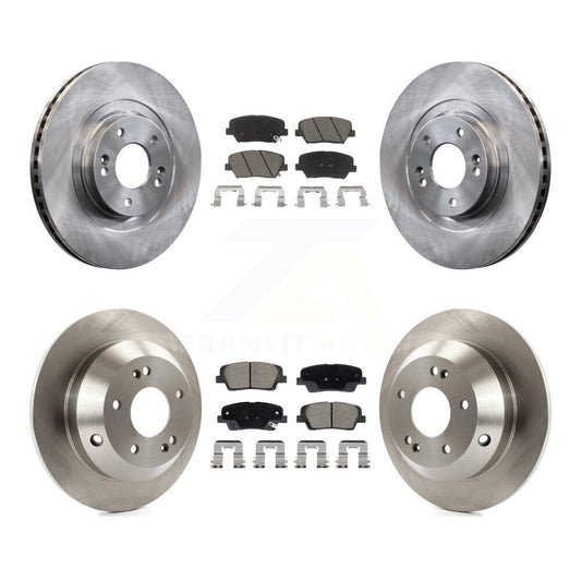 Brake Rotors & Ceramic Pad Front Rear Kit For Hyundai Santa Fe Sport Kia Sorento