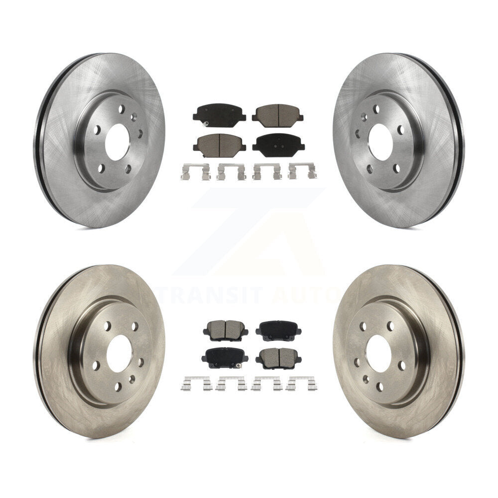 Disc Brake Rotors And Ceramic Pads Front Rear Kit For 2019 Cadillac XT4