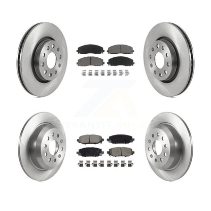 Disc Brake Rotors Ceramic Pad Front Rear Kit For 2018-2020 Jeep Wrangler Rubicon