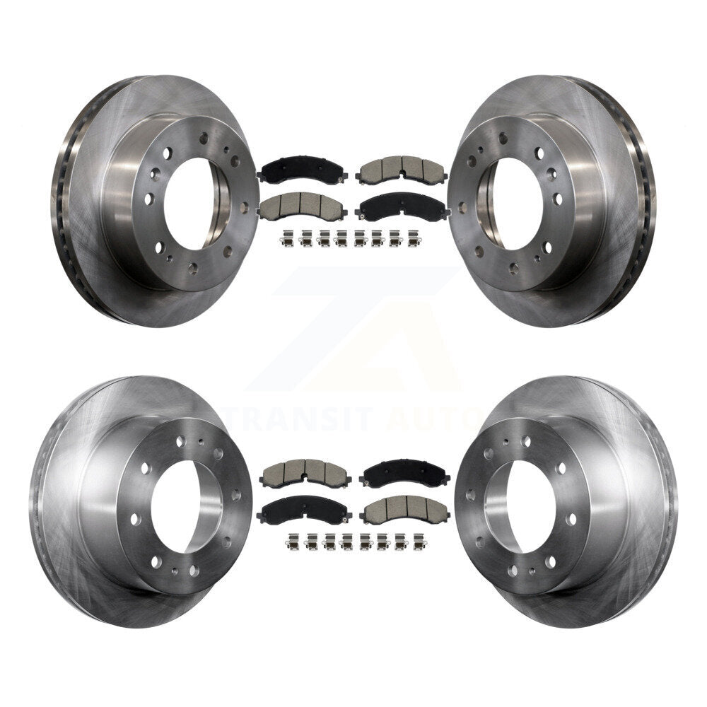 Brake Rotor And Ceramic Pad Front Rear Kit For GMC Chevrolet Sierra 2500 HD 3500