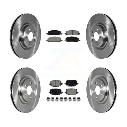 Brake Rotor & Ceramic Pad Front Rear Kit For Lincoln Aviator Ford Police Utility