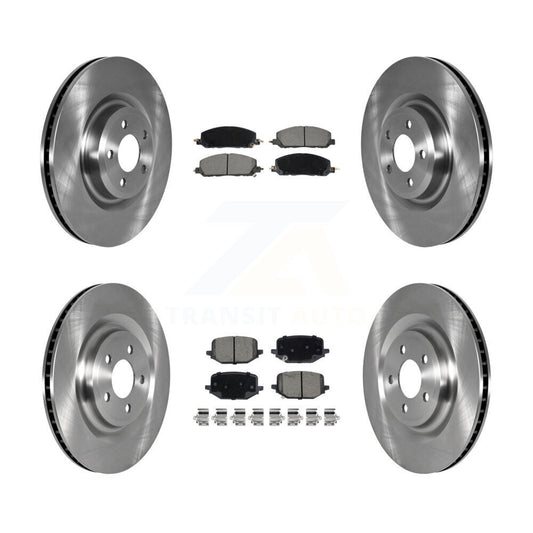 Brake Rotor & Ceramic Pad Front Rear Kit For Lincoln Aviator Ford Police Utility