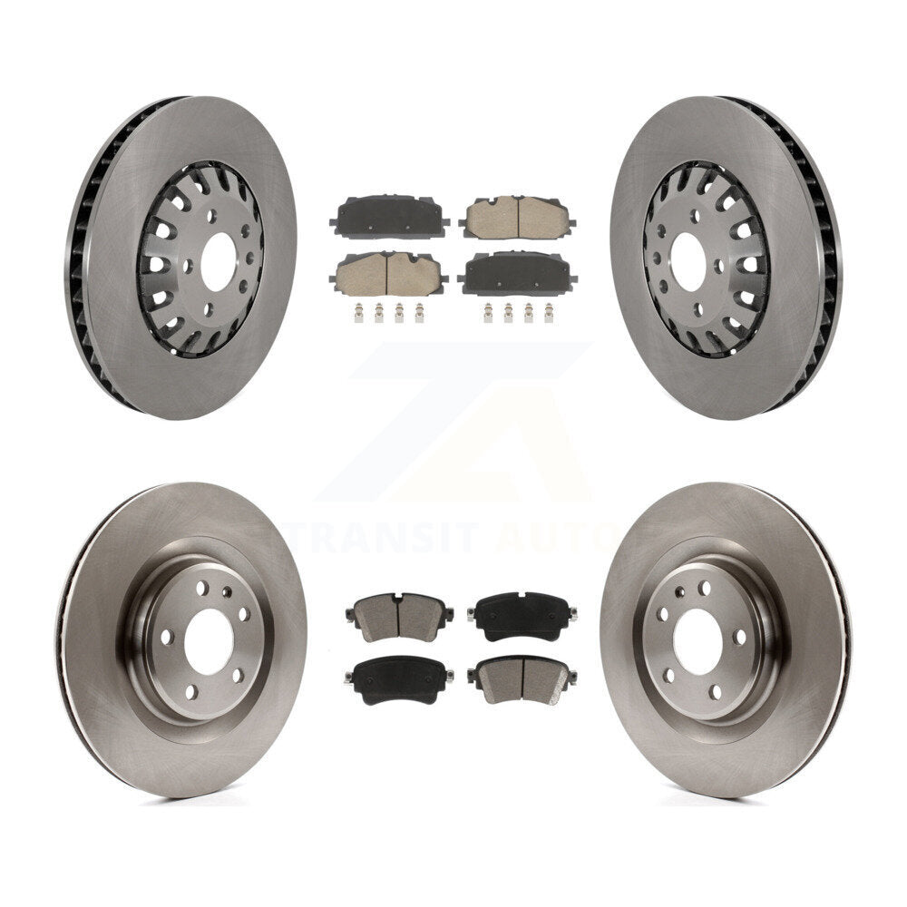 Disc Brake Rotor And Ceramic Pad Front Rear Kit For Audi A6 Quattro A7 Sportback