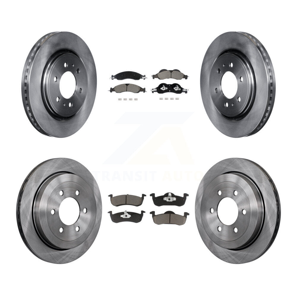Brake Rotor And Ceramic Pad Front Rear Kit For Ford Expedition Lincoln Navigator