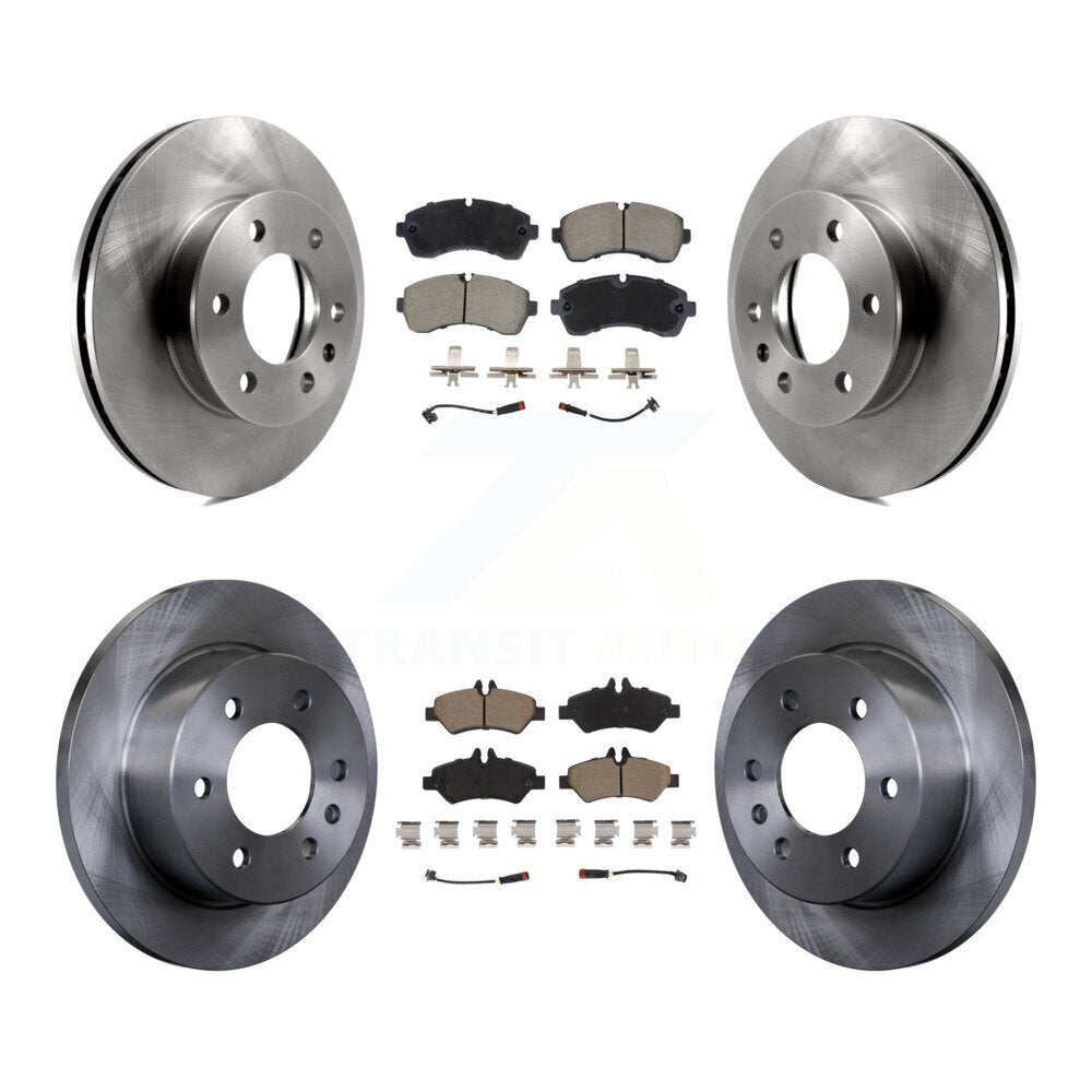 Disc Brake Rotor Ceramic Pad Front Rear Kit For Dodge Sprinter 3500 Freightliner