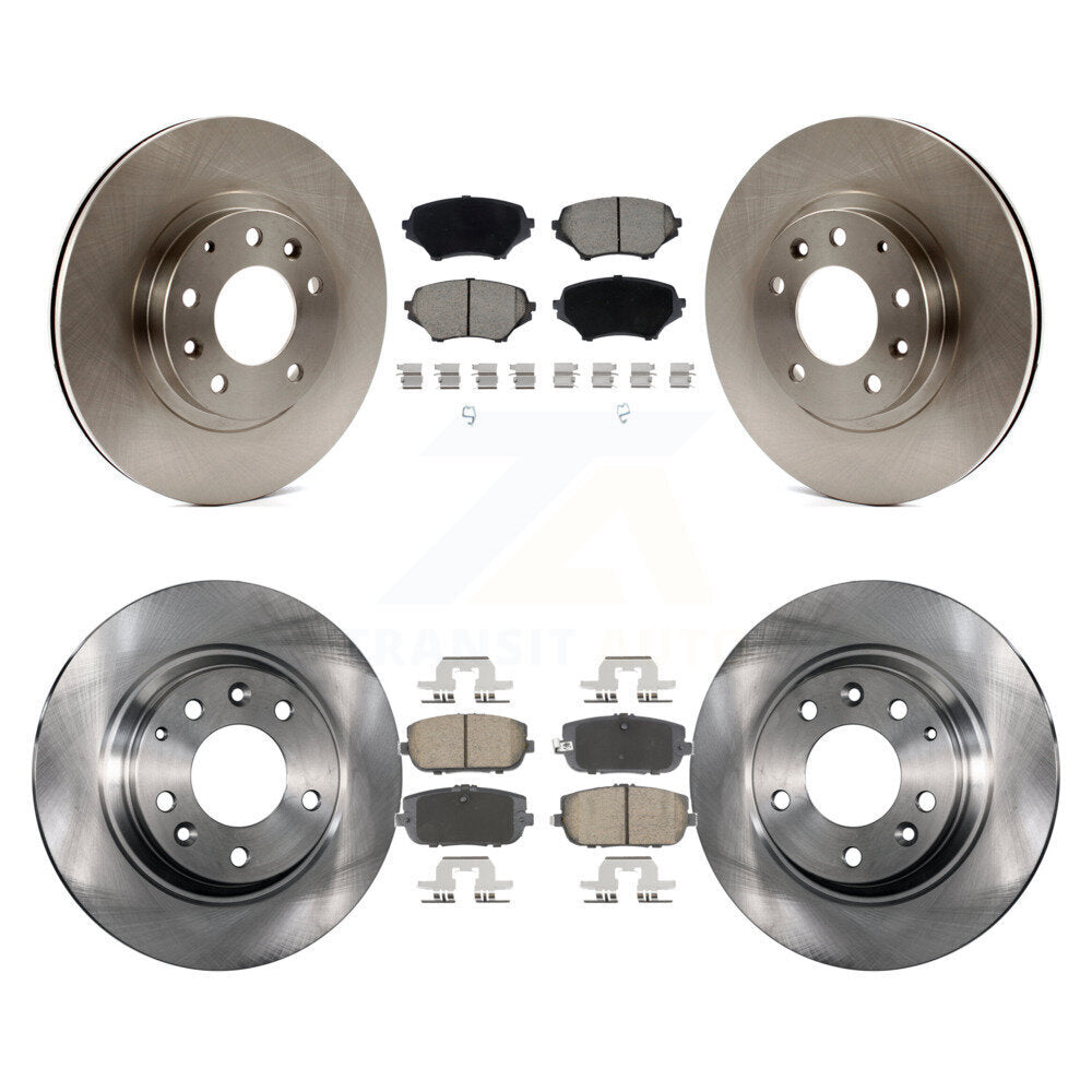 Disc Brake Rotors And Ceramic Pads Front Rear Kit For 2006-2015 Mazda MX-5 Miata