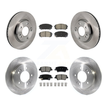 Disc Brake Rotors And Ceramic Pads Front Rear Kit For Hyundai Elantra