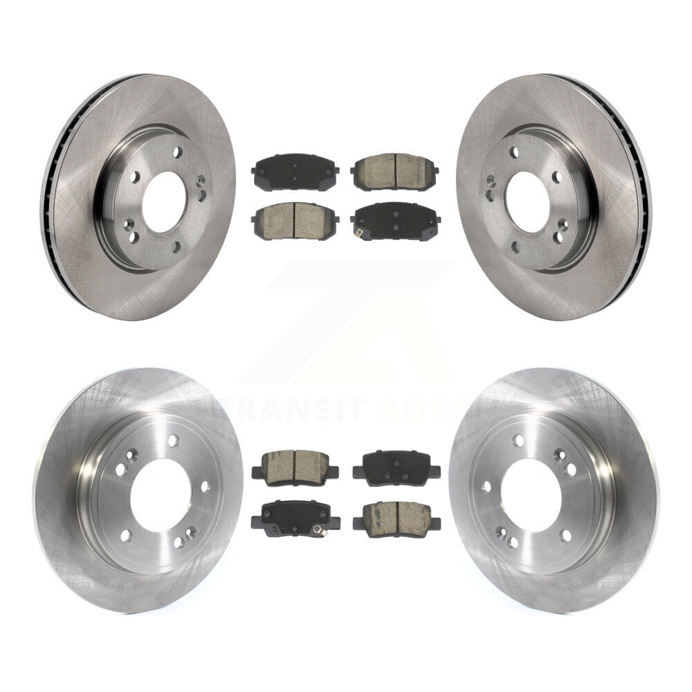 Disc Brake Rotors And Ceramic Pads Front Rear Kit For Hyundai Elantra