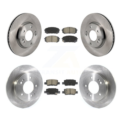 Disc Brake Rotors And Ceramic Pads Front Rear Kit For Hyundai Elantra