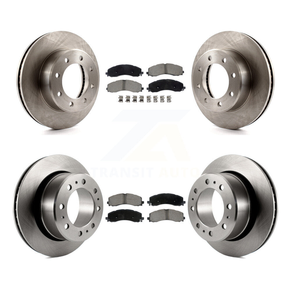 Disc Brake Rotors And Ceramic Pads Front Rear Kit For Ram 2500 3500