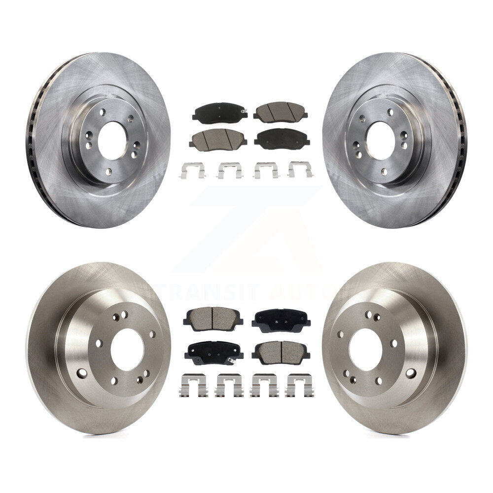 Brake Rotors & Ceramic Pad Front Rear Kit For 2013-2016 Hyundai Santa Fe XL 3.3L
