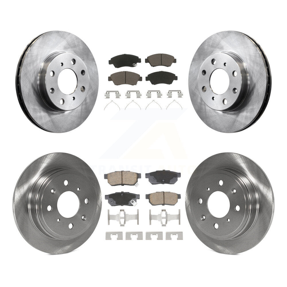 Disc Brake Rotors And Ceramic Pads Front Rear Kit For Honda Civic