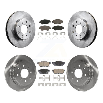 Disc Brake Rotors And Ceramic Pads Front Rear Kit For Honda Civic