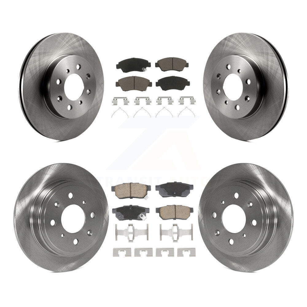 Disc Brake Rotors And Ceramic Pads Front Rear Kit For Honda Civic del Sol