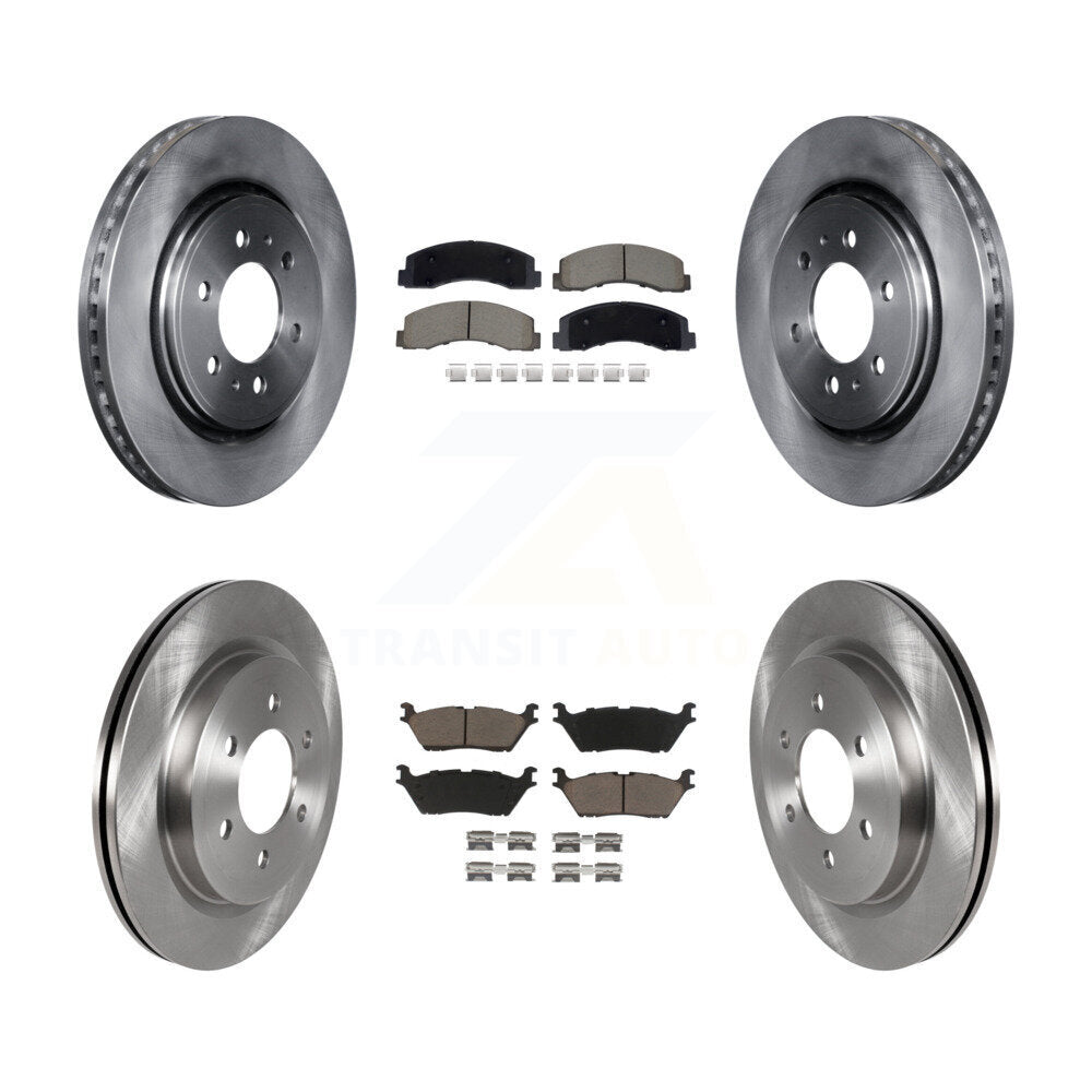 Disc Brake Rotors & Ceramic Pad Front Rear Kit For Ford F-150 Expedition Lincoln