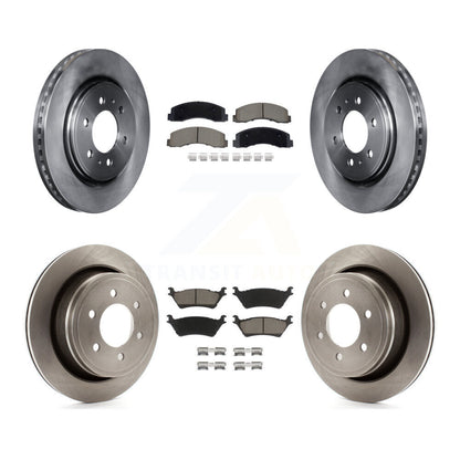 Brake Rotors Ceramic Pad Front Rear Kit For Ford F-150 With Manual Parking