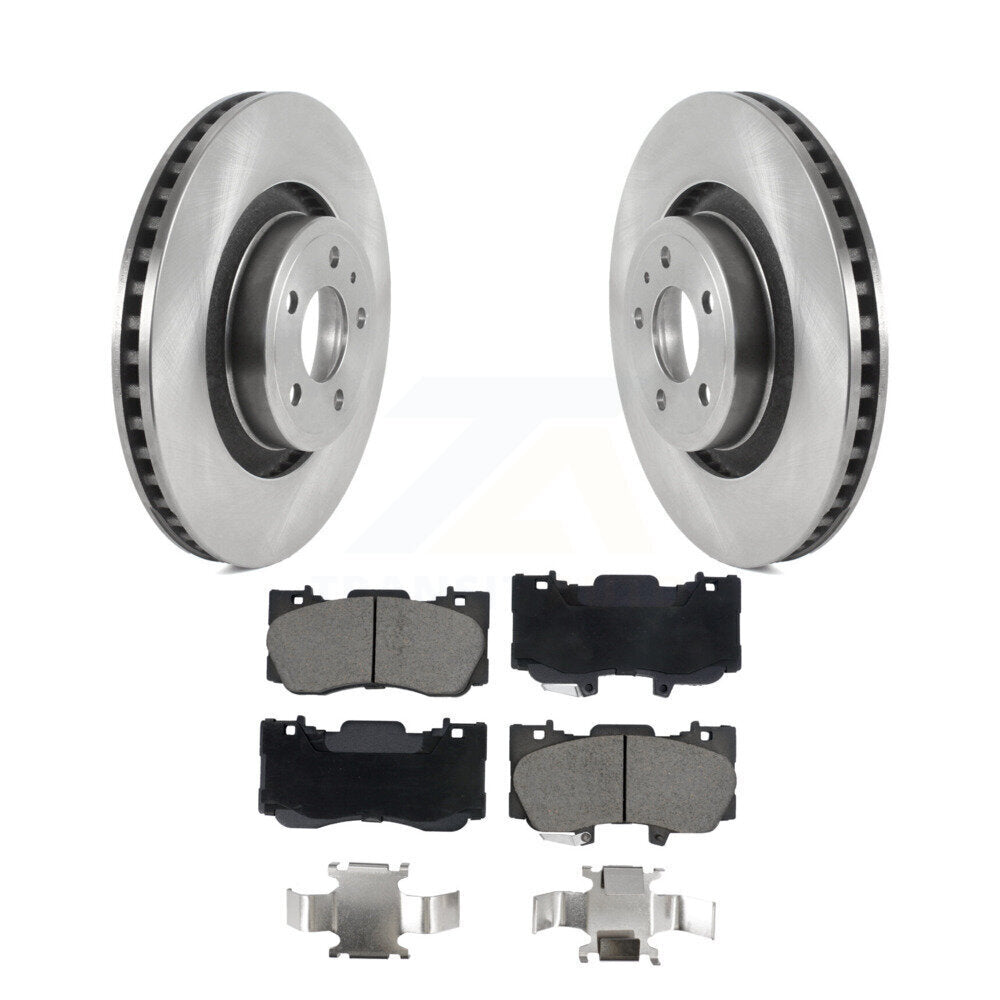 Disc Brake Rotors And Ceramic Pads Front Kit For Ford Mustang