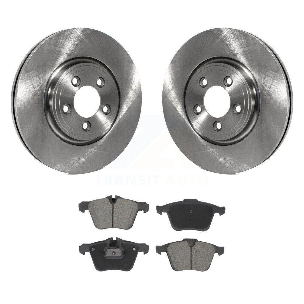 Brake Rotors Ceramic Pad Front Kit For Jaguar XF With 326mm Diameter Rotor