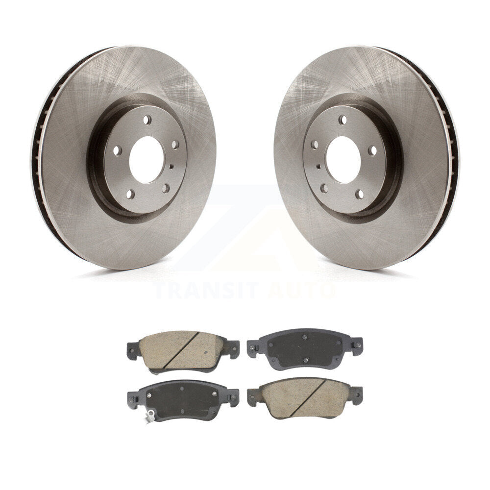 Disc Brake Rotors And Ceramic Pads Front Kit For INFINITI G37 G35 Q60