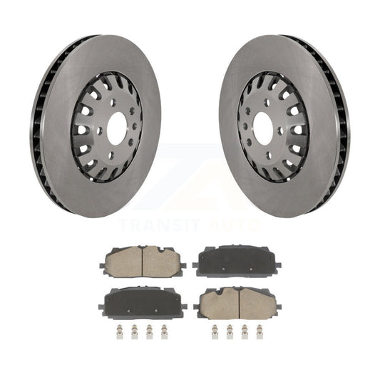 Disc Brake Rotor Ceramic Pad Front Kit For Audi Q7 Q8 A6 Quattro A7 Sportback A8