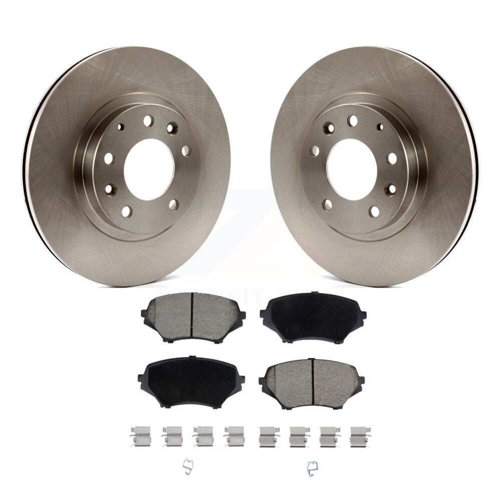 Disc Brake Rotors And Ceramic Pads Front Kit For 2006-2015 Mazda MX-5 Miata