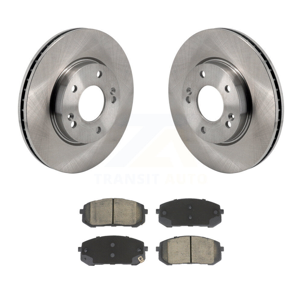 Disc Brake Rotors And Ceramic Pads Front Kit For Hyundai Elantra