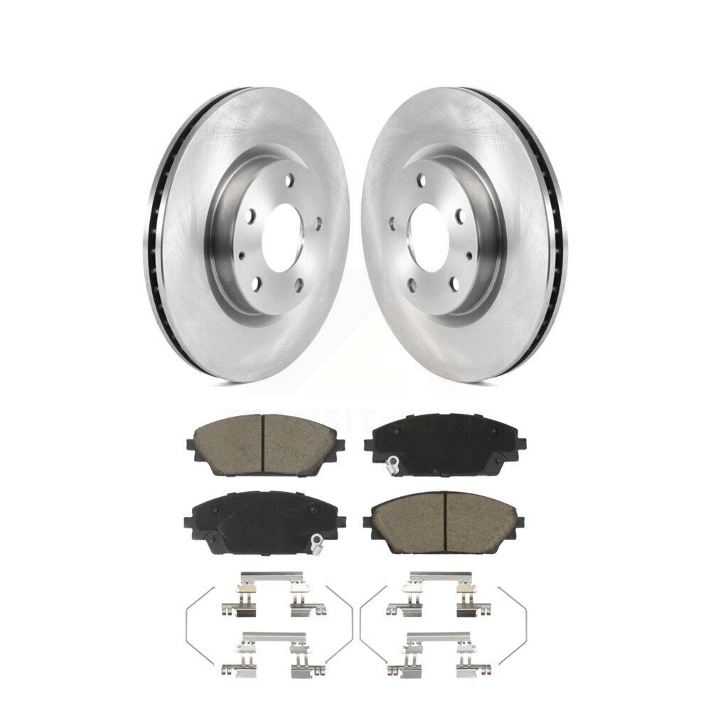 Disc Brake Rotors And Ceramic Pads Front Kit For 2020-2023 Mazda CX-30