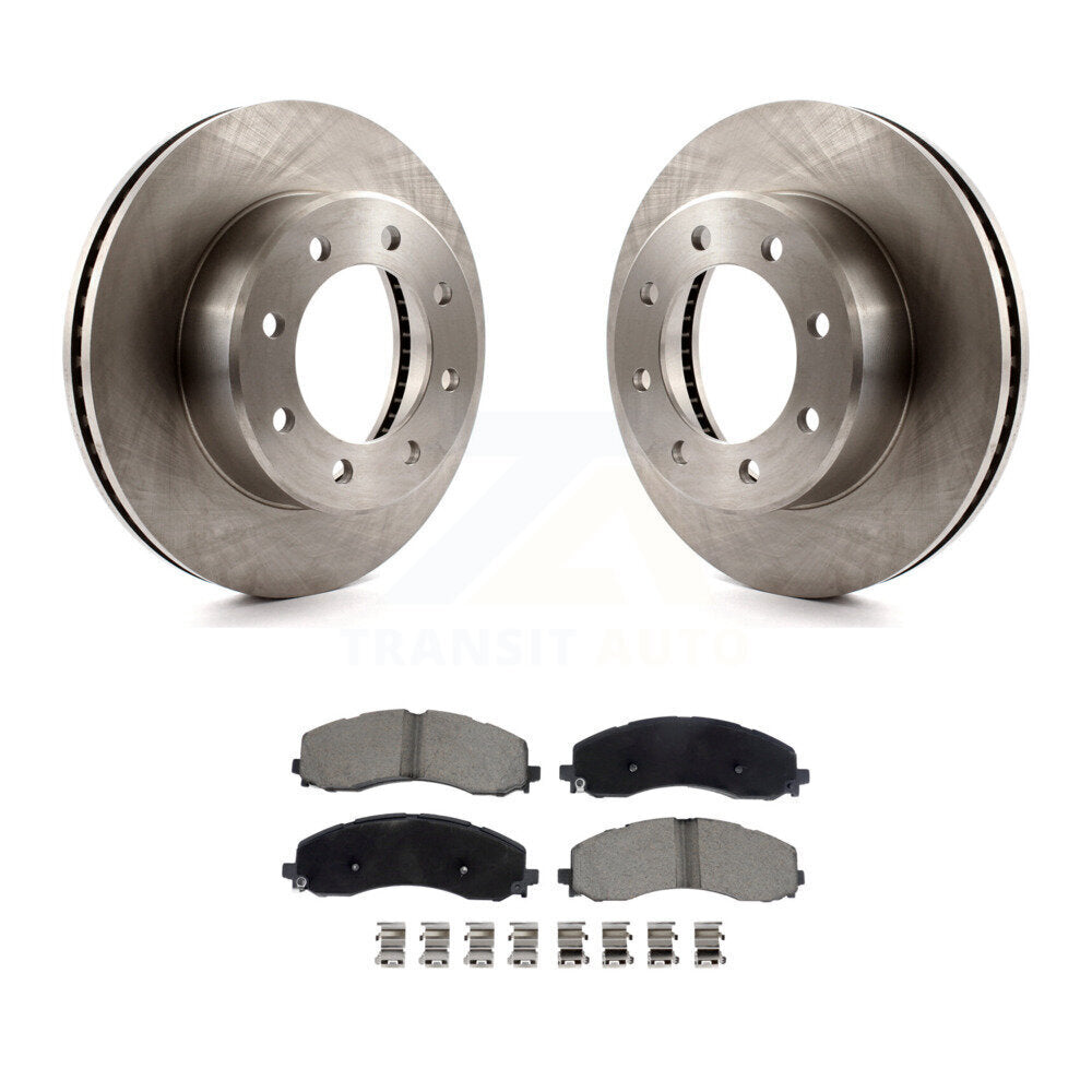 Disc Brake Rotors And Ceramic Pads Front Kit For Ram 2500 3500