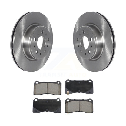 Brake Rotor & Ceramic Pad Front Kit For 17-22 Tesla 3 With Gray Painted Calipers
