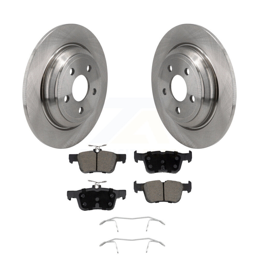 Disc Brake Rotors And Ceramic Pads Rear Kit For 2022-2023 Ford Maverick
