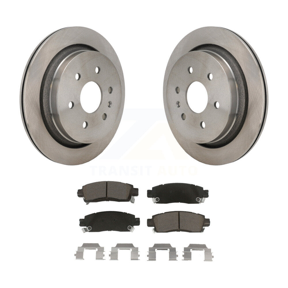Disc Brake Rotors And Ceramic Pads Rear Kit For Cadillac XTS
