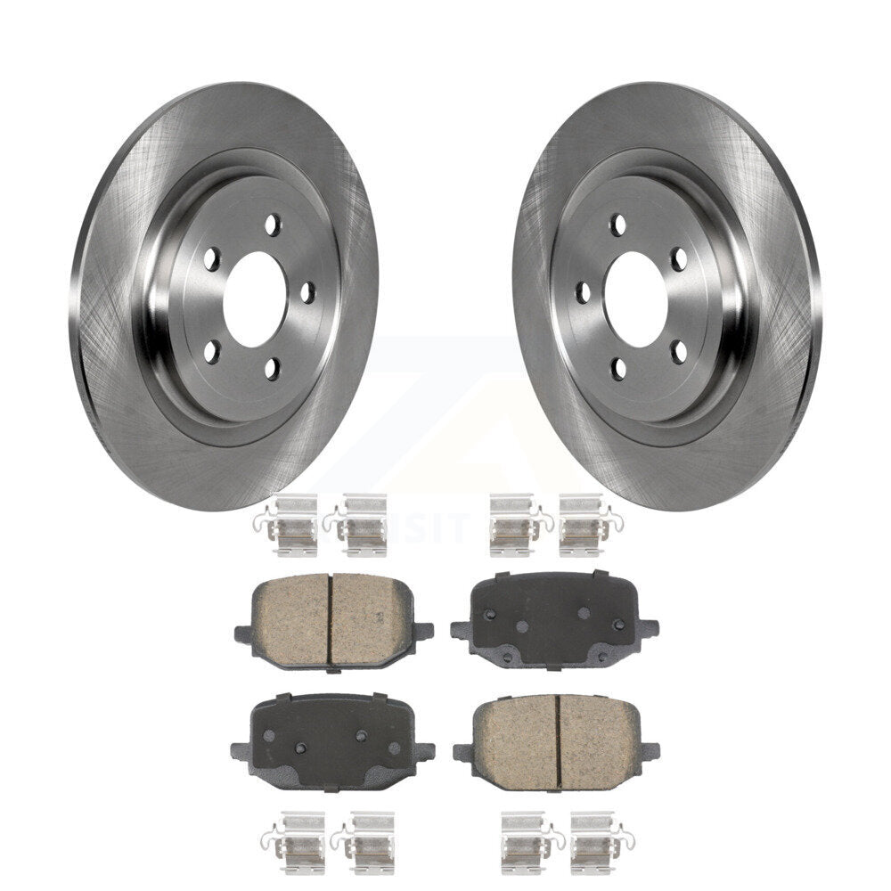 Disc Brake Rotors And Ceramic Pad Rear Kit For 2022-2024 Ford Explorer 3.0L/2.3L
