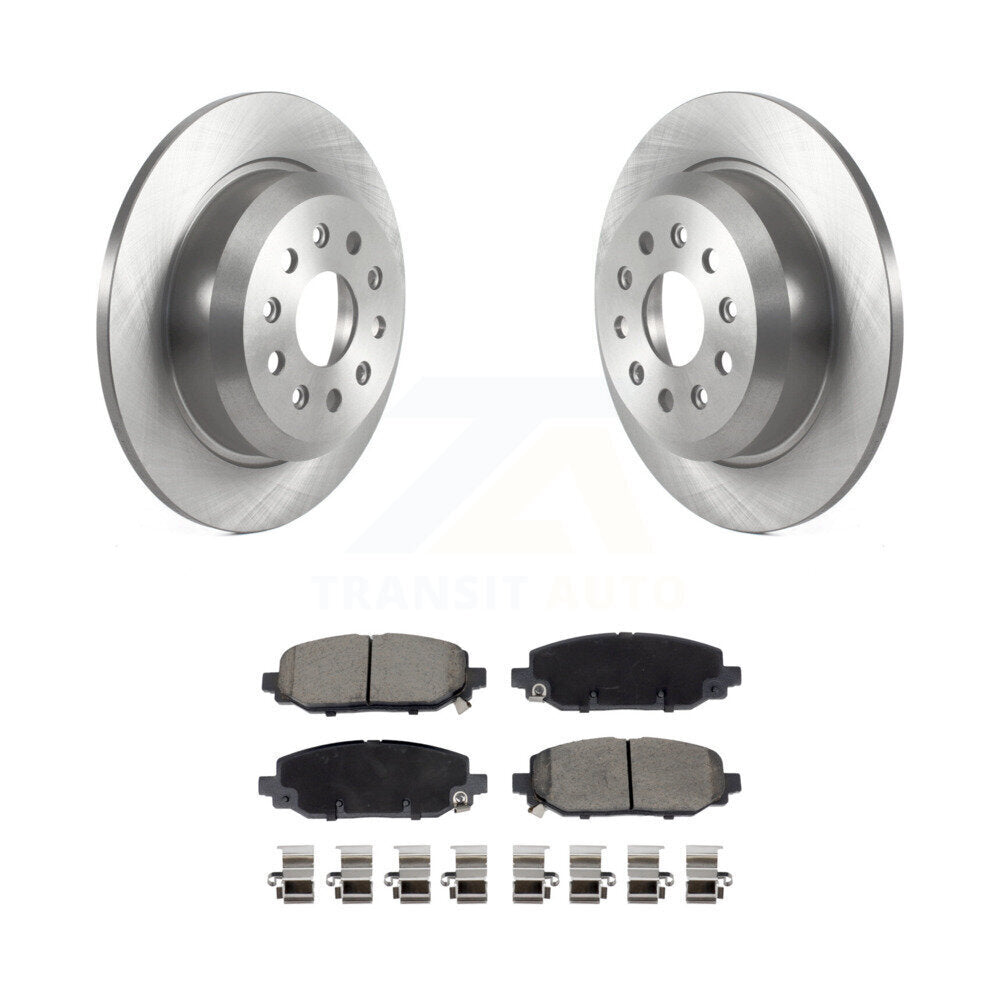 Disc Brake Rotors And Ceramic Pads Rear Kit For 2018-2020 Jeep Wrangler Rubicon