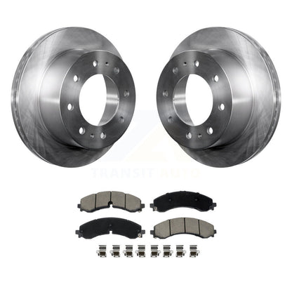 Brake Rotor Ceramic Pad Rear Kit For GMC Chevrolet Sierra 2500 HD Silverado 3500