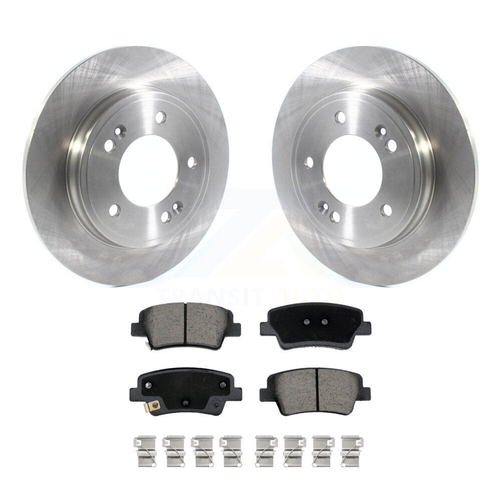 Brake Rotor & Ceramic Pad Rear Kit For Hyundai Elantra With Manual Parking