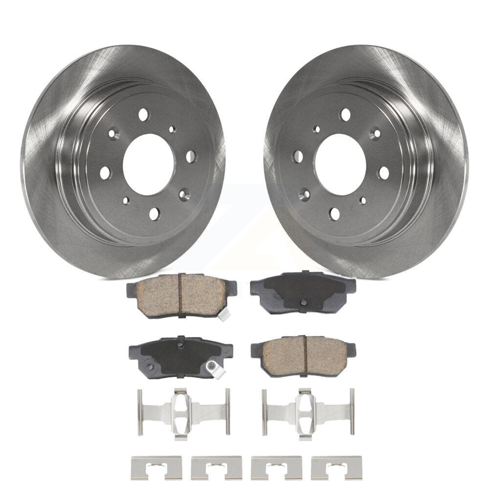 Brake Rotor & Ceramic Pad Rear Kit For Honda Civic Acura Integra del Sol Prelude