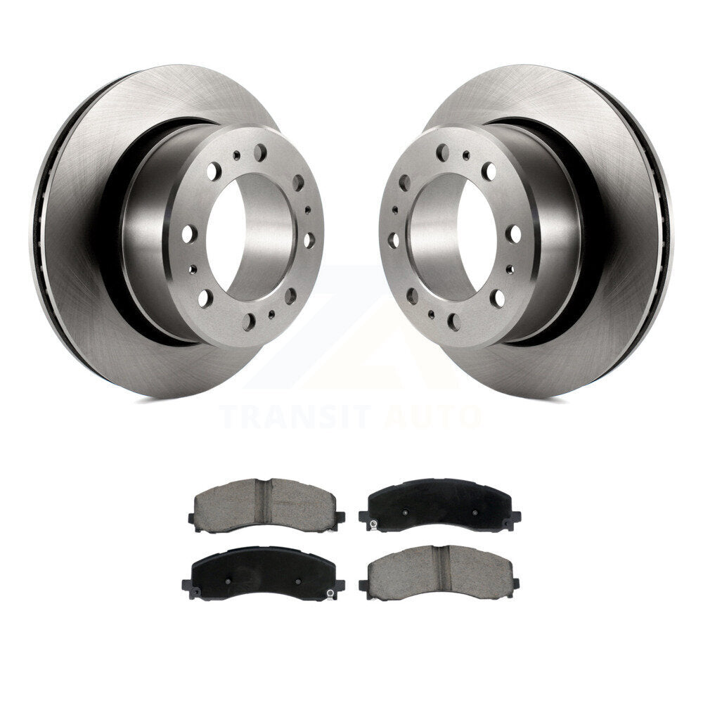 Disc Brake Rotors And Ceramic Pads Rear Kit For Ram 2500 3500