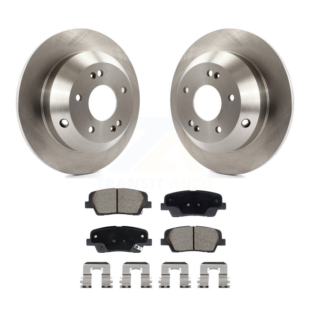 Disc Brake Rotors Ceramic Pad Rear Kit For Hyundai Santa Fe Sport Kia Sorento XL