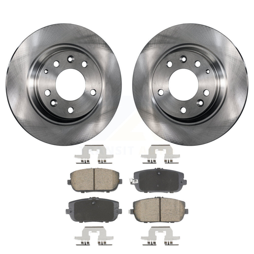 Disc Brake Rotors And Ceramic Pads Rear Kit For 2006-2015 Mazda MX-5 Miata