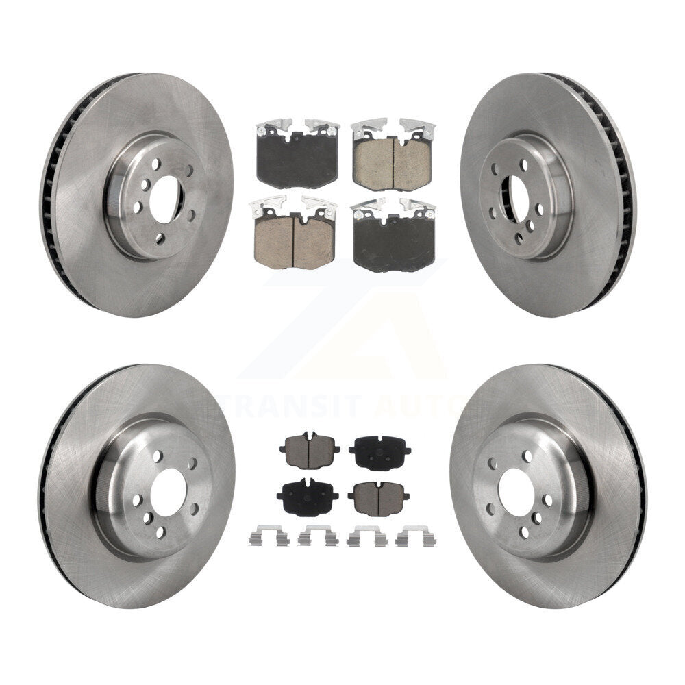 Brake Rotor Ceramic Pad Front Rear Kit (6Pc) For BMW iX 640i xDrive Gran Turismo