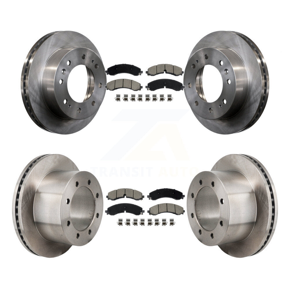 Disc Brake Rotor And Ceramic Pad Front Rear Kit For GMC Sierra 3500 HD Chevrolet