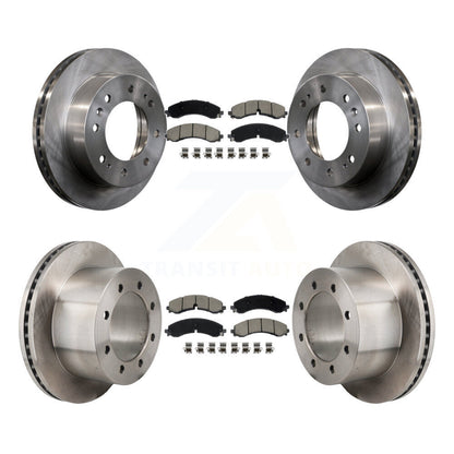 Disc Brake Rotor And Ceramic Pad Front Rear Kit For GMC Sierra 3500 HD Chevrolet