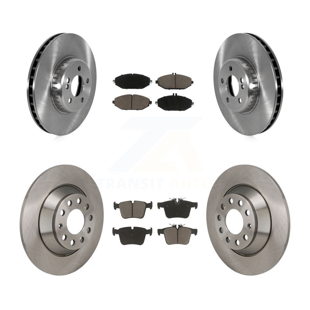 Disc Brake Rotors And Ceramic Pads Front Rear Kit For Mercedes-Benz C300