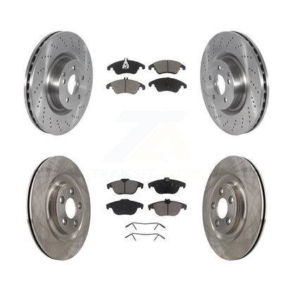 Disc Brake Rotors And Ceramic Pads Front Rear Kit For Mercedes-Benz E400