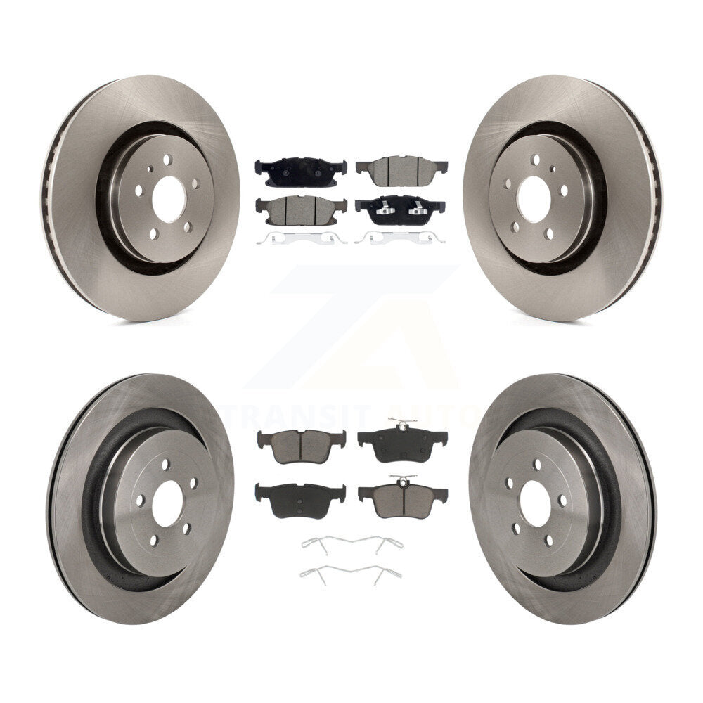 Disc Brake Rotors And Ceramic Pads Front Rear Kit For Lincoln Nautilus