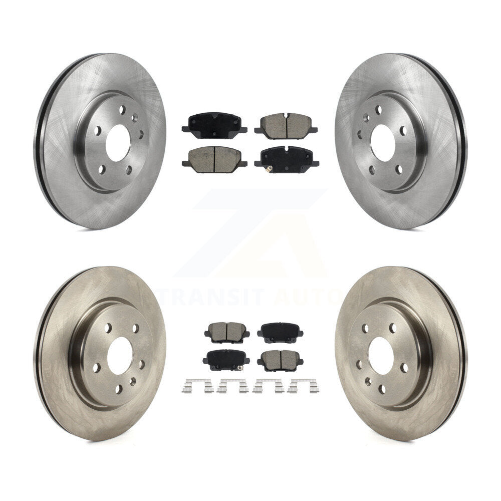 Disc Brake Rotors And Ceramic Pad Front Rear Kit For Buick Envision Cadillac XT4