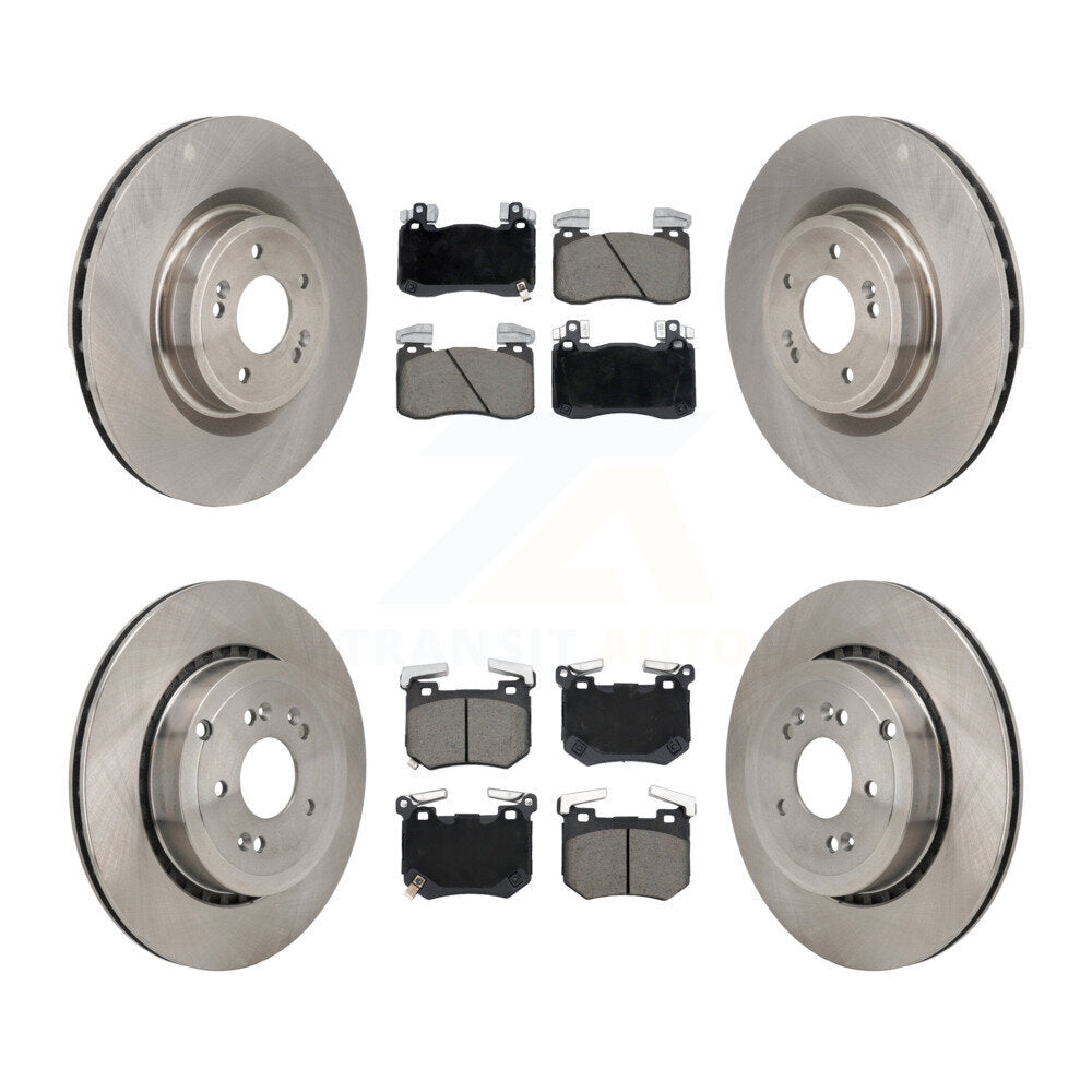 Disc Brake Rotors And Ceramic Pads Front Rear Kit For Kia Stinger Genesis G70