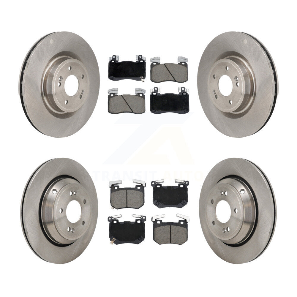 Disc Brake Rotors And Ceramic Pads Front Rear Kit For 2022 Genesis G70 3.3L